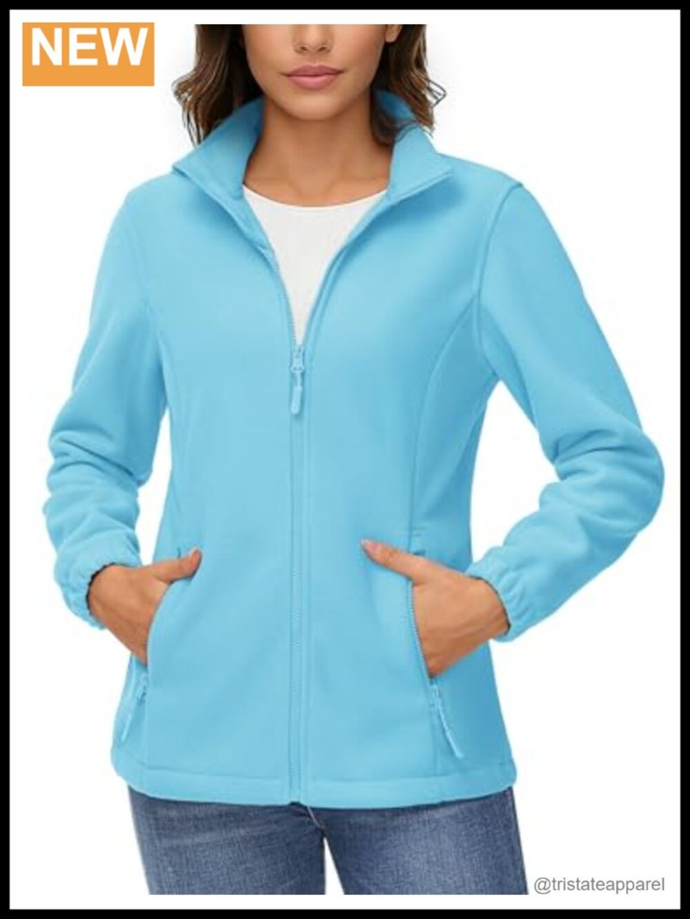 Fleece Jacket Lightweight Full Zip Sweatshirt Casual Outdoor Active Coat